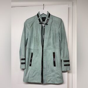 Insight New York Mint Faux Suede Jacket with Zipper Detail NWT